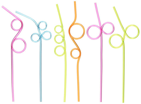 Crazy Loop Straws -value pack - assorted color (1-Pack of 36)