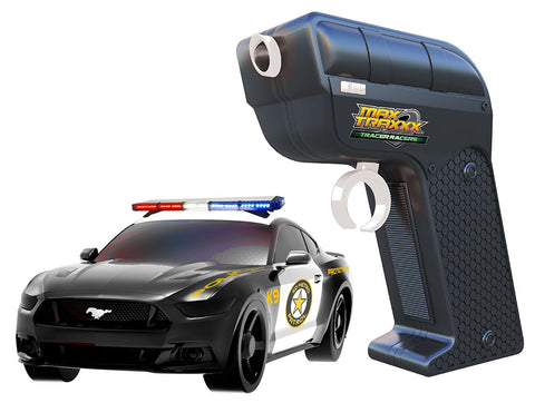 Max Traxxx R/C Tracer Racers High Speed Remote Control Mustang Police Car - Channel A