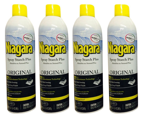 Niagara Spray Starch Crisp Finish, Sharp Look Without Excess Stiffness, 20 ounces  (4 Pack)