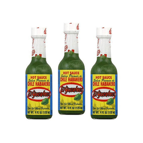 El Yucateco Green Habanero Hot Sauce 4 oz. (3-Pack)