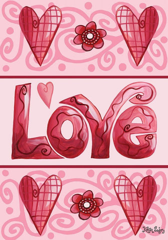 Love Hearts Valentine's Day Garden Flag Briarwood Lane 12.5" x 18"