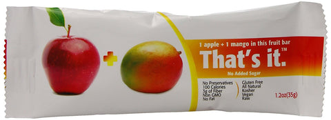 That's it. Apple + Mango Fruit 1.2 0z Bars 12-Pack