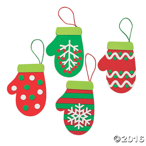 Christmas Mitten Ornament Craft Kit - Crafts for Kids & Ornament Crafts