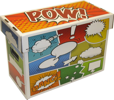 (1) BCW Art POW! Short Comic Storage Box - Holds 150-175 Comics - BCW-BX-SHORT-ART-POW