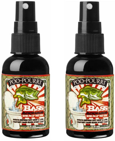Poo-Pourri Before-You-Go Toilet Spray 2-Ounce Bottle, Bass Ackwards - 2 Pack