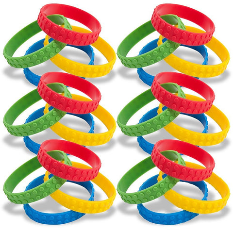 24 Building Block Bracelets!! Perfect for Children Birthdays, Party Favors, Kid's Goody Bags!!
