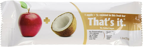 That's it Apple Coconut NEW FLAVOR, Pack of 12, 1.2 oz Bars