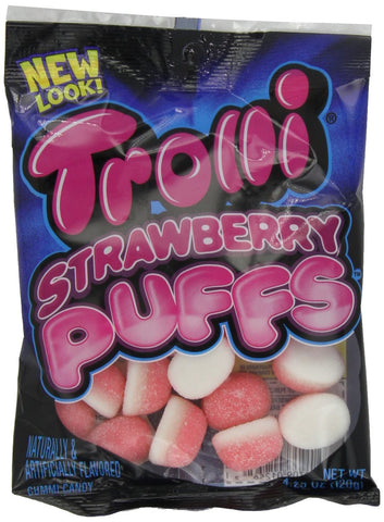 Trolli Strawberry Puffs Gummy Candy, 4.25 Ounce Bag