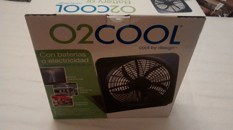 O2COOL NEW 10" Battery Operated Fan with Adapter, Graphite
