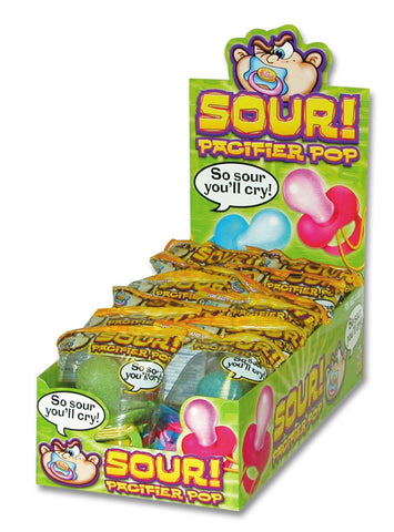 Flix Candy Sour Pacifiers, 1-Count Lollipops (Pack of 12)