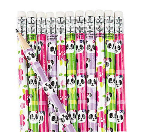 Fun Express Educational School Panda Pencils - 24 Pieces
