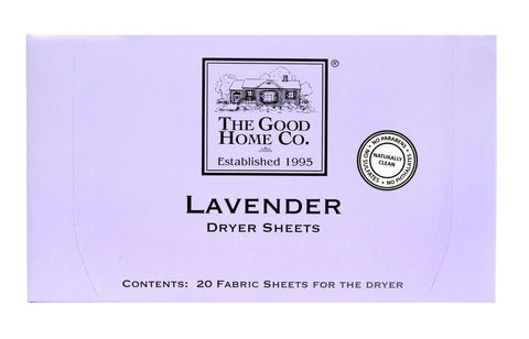 The Good Home Co Dryer Sheets, Lavender, 20-Count