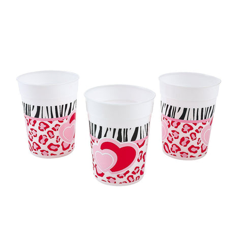 Wild for You Plastic Tumblers/VALENTINE'S DAY Party Supplies and Accessories/ Tableware and Cups