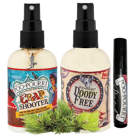 Poo-Pourri 4-Ounce,Bottle Doody Free, 4-Ounce Crap Shooter+ 4ml Spritzer