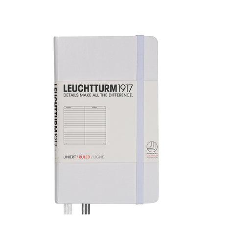 Leuchtturm1917 Pocket Size Hardcover Notebook - Lined Pages - White