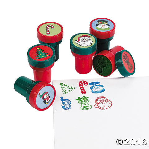 6 ~ Holiday Stampers / Christmas Stamps ~ Self-inking ~ New / Shrink-wrapped ~ Santa, Snowman, Reindeer, Penguin, Gingerbread Man, Snowflake