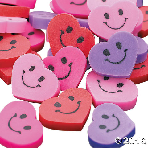 Fun Express Mini Smile Face Erasers - 144 Pieces