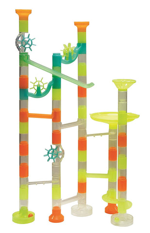 Edushape Marbulous Glow in the Dark Marble Run 65 Piece Set + 45 Marbles