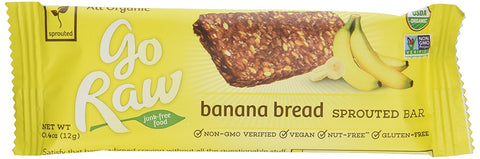 Go Raw Organic Banana Bread Flax Bar 10 Bars 12 g Each