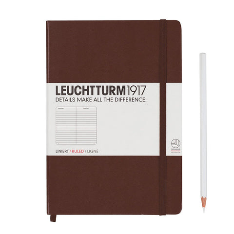 Leuchtturm1917 Medium Size Hardcover A5 Notebook - Ruled / Lined Pages - Brown