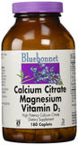 Bluebonnet - Calcium Citrate Magnesium Vitamin D3 - 180 Caplets