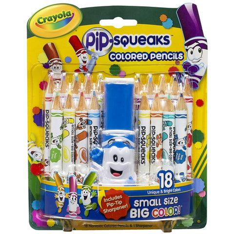Crayola Pip-Squeaks Colored Pencils 18-Count with Sharpener