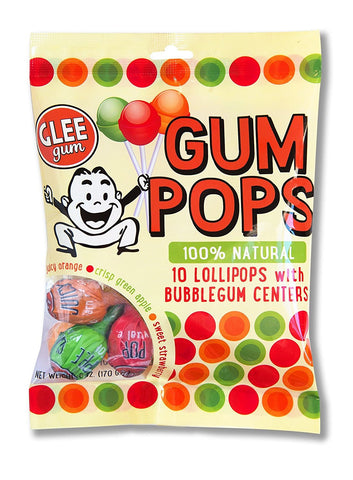 Glee Gum Pops Lollipops 6 Ounce Bag, Pack of 6