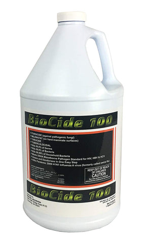 Biocide 100 Disinfectant Multi Surface Cleaner, Kills Prevents Household Bacteria, Virus, Germs, Mold and Mildew Remover, DIY Mold Sanitizing Remediation, 1 Gallon