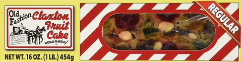 FRUIT CAKE Boxed -1 lb Regular Recipe Claxton Fruitcake