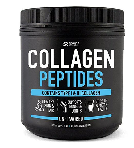 Pure Collagen Peptides Powder (Hydrolyzed) | Grass-Fed, Certified Paleo Friendly, Non-Gmo and Gluten Free - Unflavored (16oz Bottle)