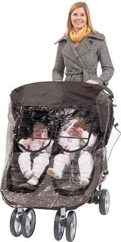 Comfy Baby! Rain-cover Special Designed for the City Mini GT Double Stroller, Comes with Clear See-Thru Windows with Extra Sun Shade, Plus Protection Net When Window is Open.
