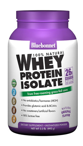 BlueBonnet 100% Natural Whey Protein Isolate Powder, Original, 2.2 Pound