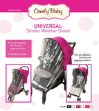Universal Stroller Weather Shield - Fits all Full Size & Jogging Strollers - Black Cover