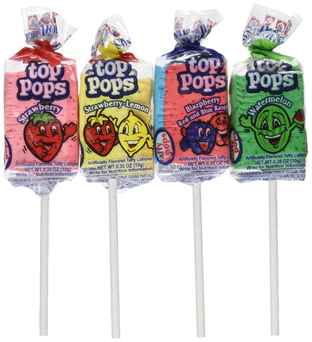 Top Pops Taffy pops Assorted Flavors 48ct