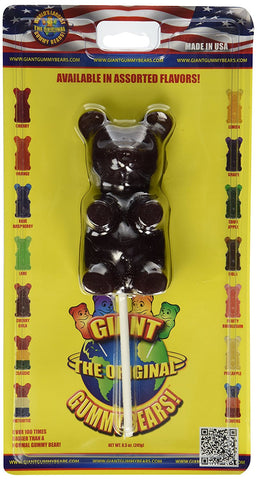 Giant Gummy Bear On A Stick Grape