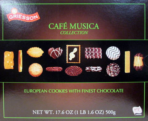 Griesson Imported European Cookies: Café Musica Assortment (Pack of 2) Large 17.6 oz Boxes