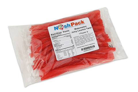 Nosh Pack 7" Watermelon Juicy Licorice Twists -1 LB