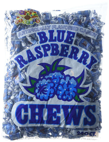 Albert's Chews Blue Raspberry 240 Piece Bag
