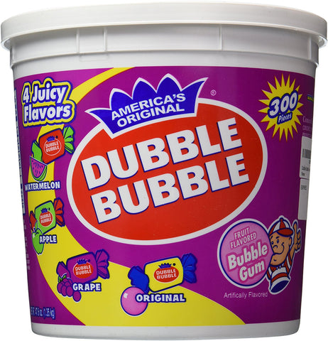 Dubble Bubble - Assorted Flavors, Tub (300 Count)