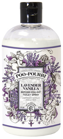 Poo-Pourri Before-You-Go Toilet Spray 16-Ounce Refill Bottle, Lavender Vanilla