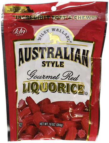 Wiley Wallaby Gourmet Australian Style Gourmet Red Liquorice, 10-Ounce - 10 Bags