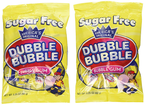 Dubble Bubble Sugar Free Bubble Gum - Net Wt. 3.25 oz. - Pack of 12