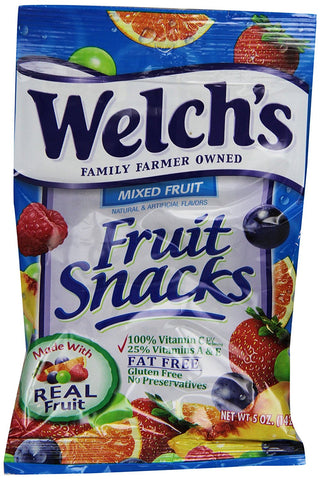 Welchs Mixed Fruit Fruit Snacks, 5-Ounce (Pack of 12)