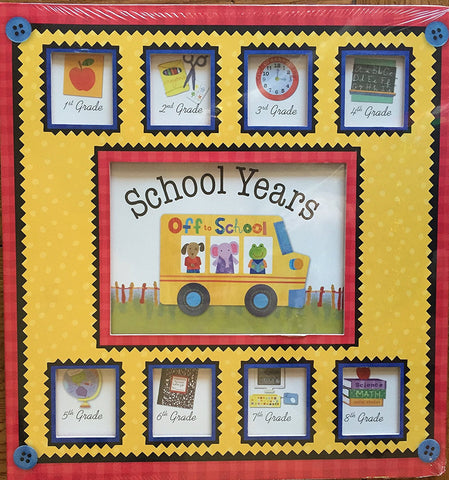 Yellow Bus Deluxe School Years Memory Keeper Scrapbook Pre+K-8TH Grade