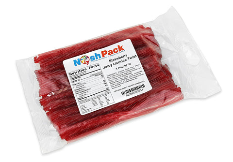 Nosh Pack 7" Strawberry Juicy Licorice Twist -1 LB