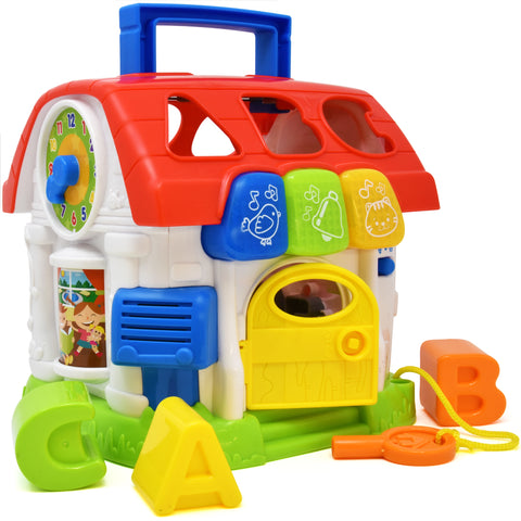 Shape Sorter Toy for Baby and Toddlers, Musical Learning Activity Cube, Educational Discover and Play Toys (642896286313)