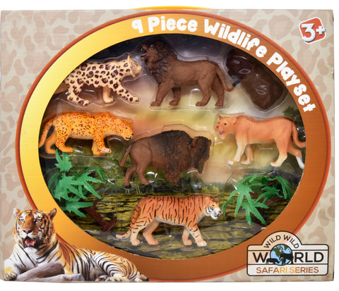 Jungle Animal Toy Figures - Plastic Animals Figurines Play Sets, Educational Large Zoo Animals for Kids and Toddlers-Jumbo Realistic Looking Wild Safari Animals for Learning Development