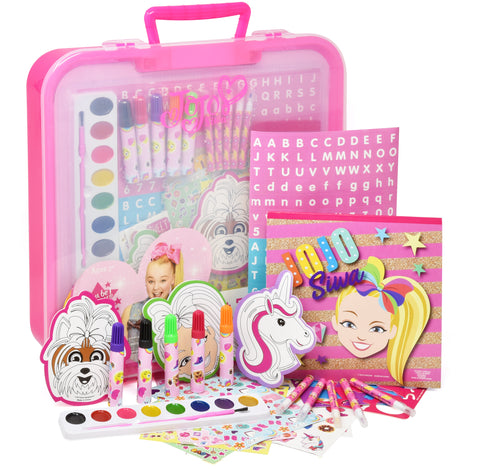 Jojo Siwa Coloring and Activity Art Tub, Includes Markers, Stickers, Mess Free Crafts Color Kit in Art Tub, for Toddlers, Boys and Kids