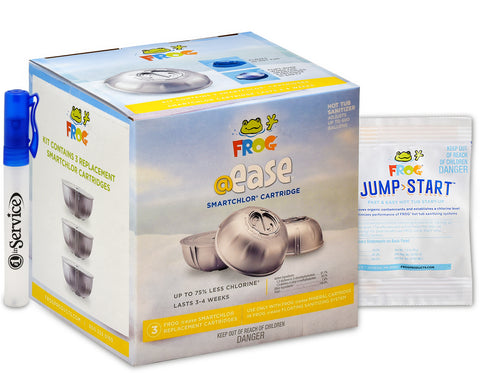 Frog Ease Smartchlor Cartridges 3 Pack, Jump Start Packet for Spa Hot Tubs